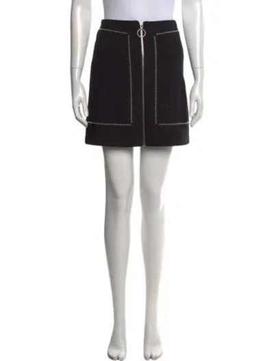 Pre-owned Maje Studded Accents Mini Skirt In Black