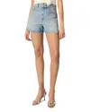 Maje Studded Denim Shorts In Blue