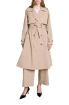 MAJE MAJE STUDDED ELASTIC WAIST TRENCH COAT