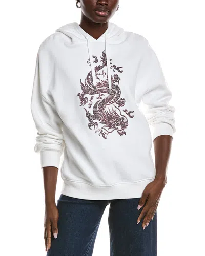 Maje Studded Hoodie In White