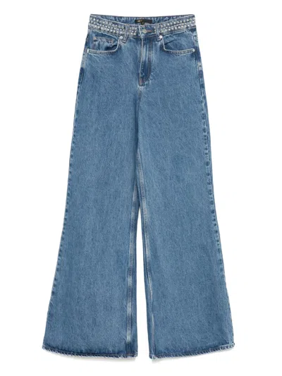 Maje Studded-waistband Jeans