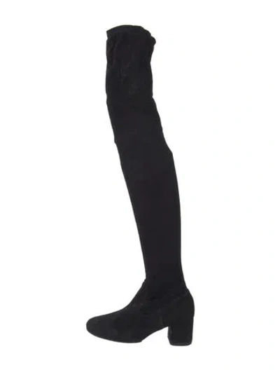 Pre-owned Maje Suede Boots In Black