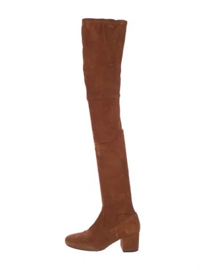 Pre-owned Maje Suede Boots In Brown