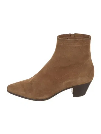 Pre-owned Maje Suede Boots In Brown