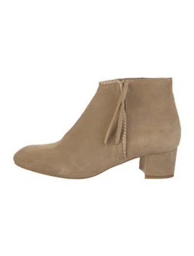 Pre-owned Maje Suede Boots In Neutral