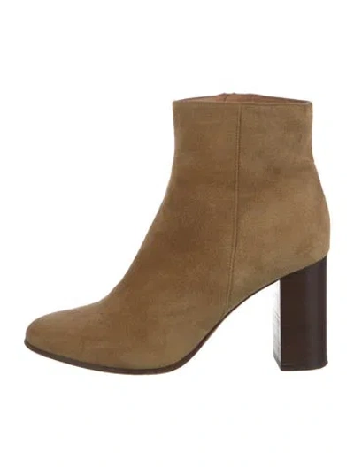 Pre-owned Maje Suede Boots In Neutrals
