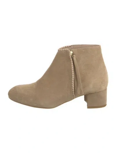 Pre-owned Maje Suede Boots In Neutrals