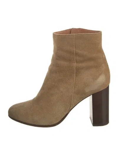 Pre-owned Maje Suede Boots In Neutrals