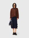 Maje Suede Jacket In Brown