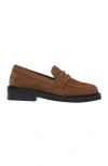 Maje Suede Loafers In Brown