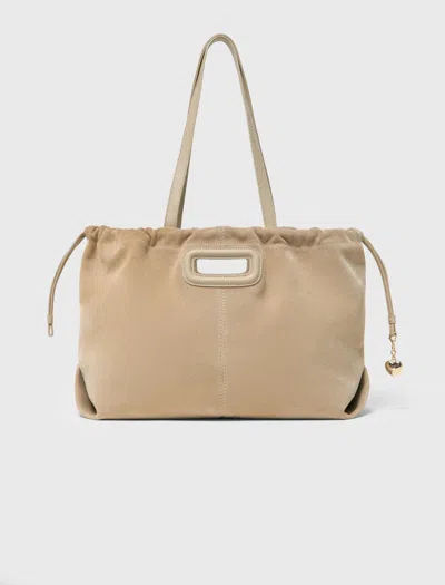Maje Suede Milpli Tote Bag In Multi