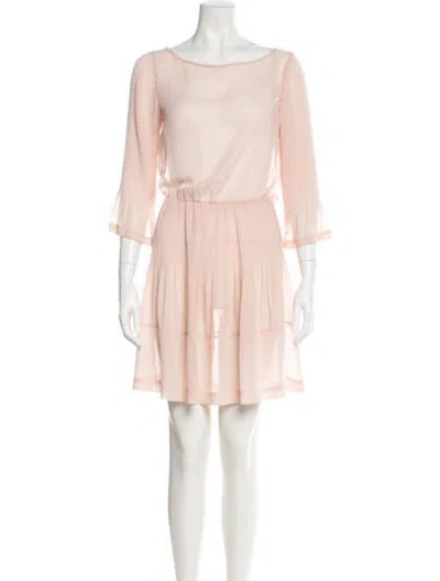 Pre-owned Maje Suede Mini Dress In Orange
