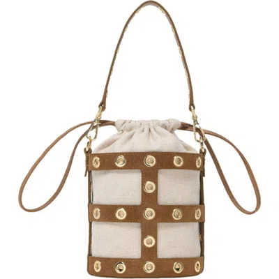 Maje Suede Miss M Bucket Bag In Pattern