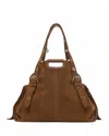 Maje Suede Miss M Xl Bag In Brown