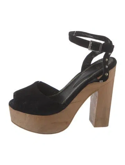 Pre-owned Maje Suede Pumps In Black
