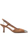 Maje Suede Pumps In Brown