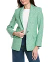 Maje Suit Blazer In Green
