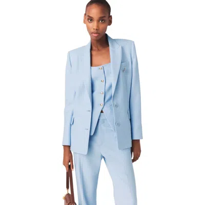 Maje Suit Jacket In Blue Sky