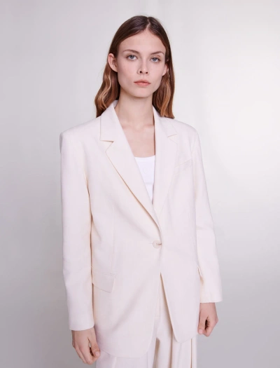 Maje Suit Jacket For Spring/summer In Ecru