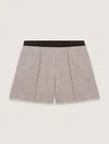 Maje Suit Shorts With Darts In Grey