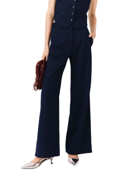 Maje Suit Trousers In Navy