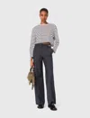 Maje Suit Trousers With Chain Detail In Blue