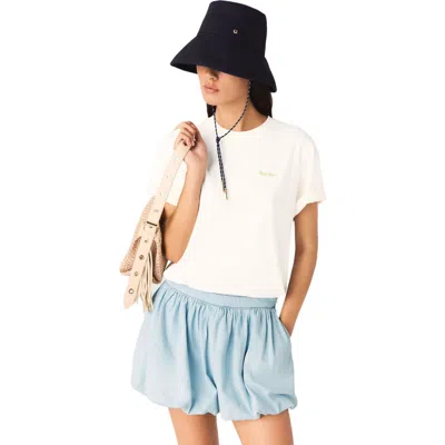 Maje Summer Print T-shirt In White