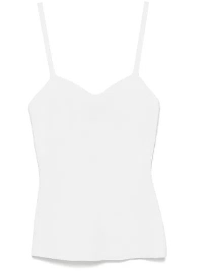 Maje Top Mit Herzausschnitt In White