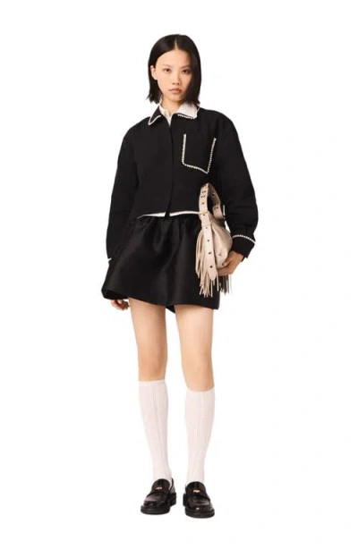 Maje Taffeta Shirt In Black