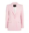 Maje Peak-lapels Single-breasted Blazer In Pink