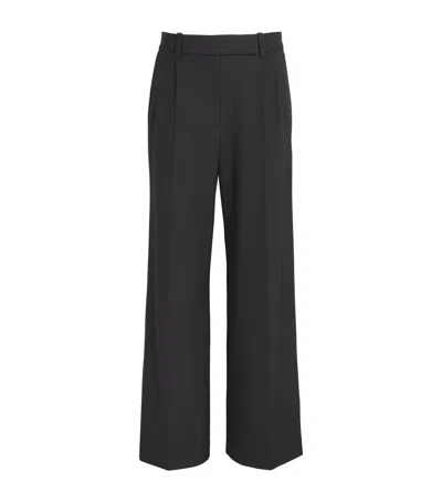 Maje Tailored High-rise Trousers In Black