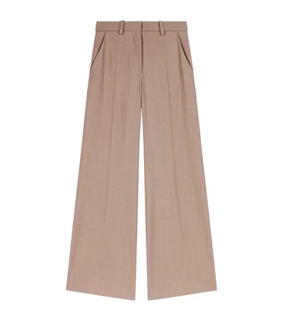 Maje Tailored High-rise Trousers In Pattern