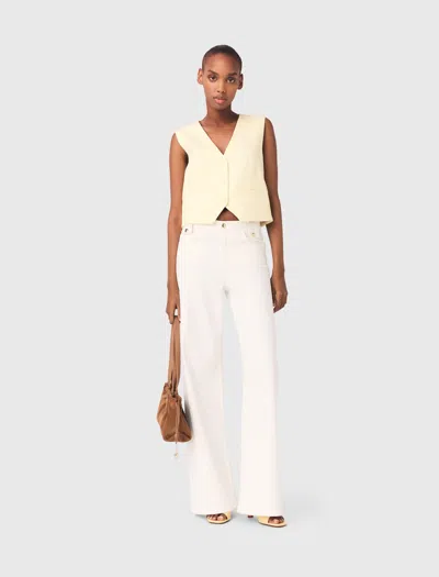 Maje Tailored Vest In Yellow