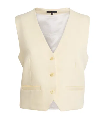 Maje Tailored Waistcoat In Yellow