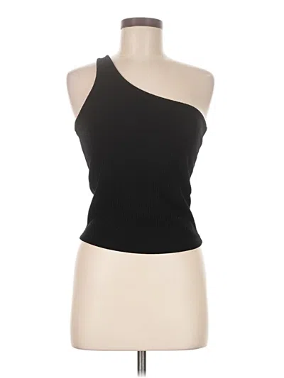 Pre-owned Maje Tank Top Black One Shoulder Neckline Tops