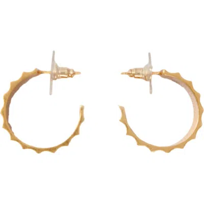 Maje Tapered Gold Mini Hoop Earrings