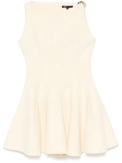 Maje Textured Mini Dress In Yellow