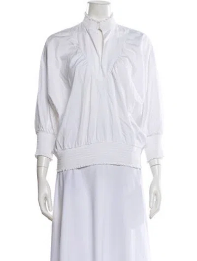 Pre-owned Maje Three-quarter Sleeve Blouse In Neutral