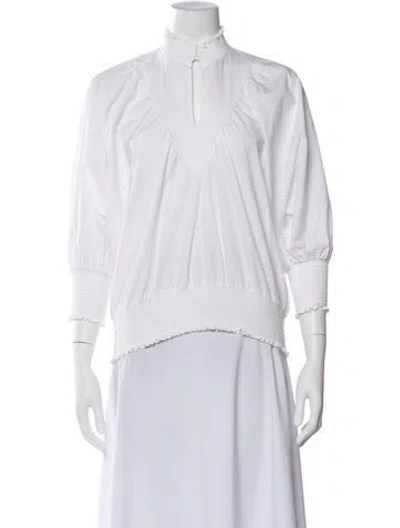 Pre-owned Maje Three-quarter Sleeve Blouse In Neutral