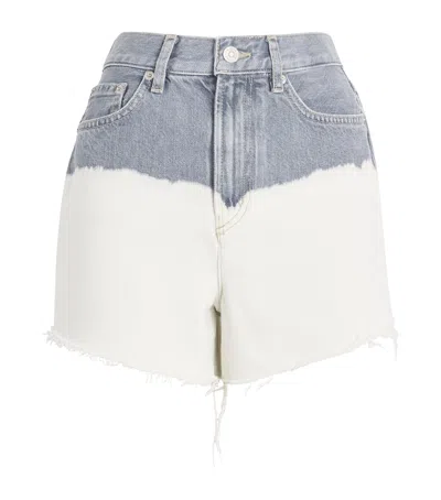 Maje Tie-dye Denim Shorts In Grey/white