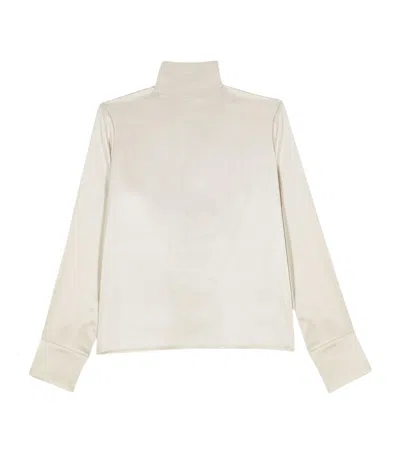 Maje Tie-detail Blouse In White