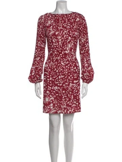 Pre-owned Maje Tie-dye Print Mini Dress In Red