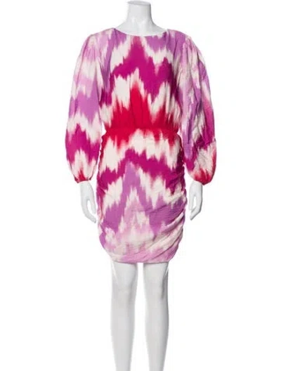 Pre-owned Maje Tie-dye Print Mini Dress W/ Tags In Purple