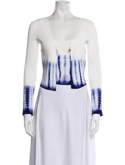 Pre-owned Maje Tie-dye Print Set In White