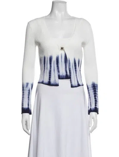 Pre-owned Maje Tie-dye Print Set In White