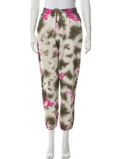 Pre-owned Maje Tie-dye Print Sweatpants In Neutral