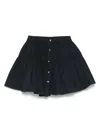 Maje Mini Elasticated Waist Skirt In Blue