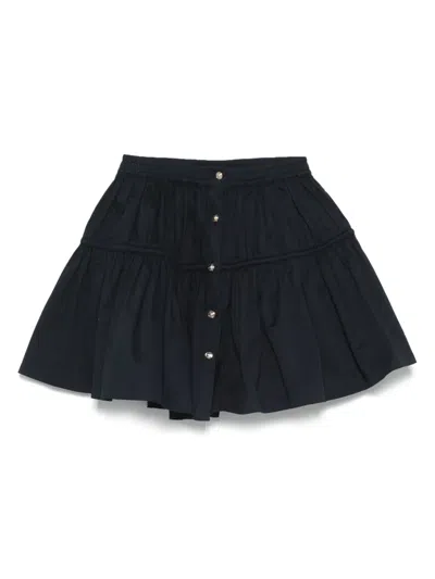 Maje Tiered Mini Skirt In Blue