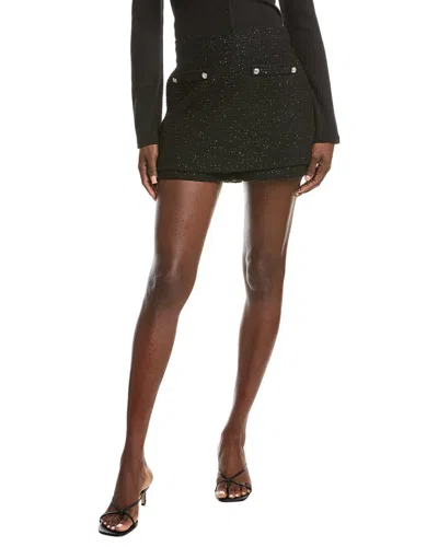 Maje Tinsel Tweed Skort In Transparent
