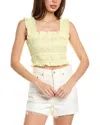 Maje Woman Top Light Yellow Size 3 Polyester In Yellow